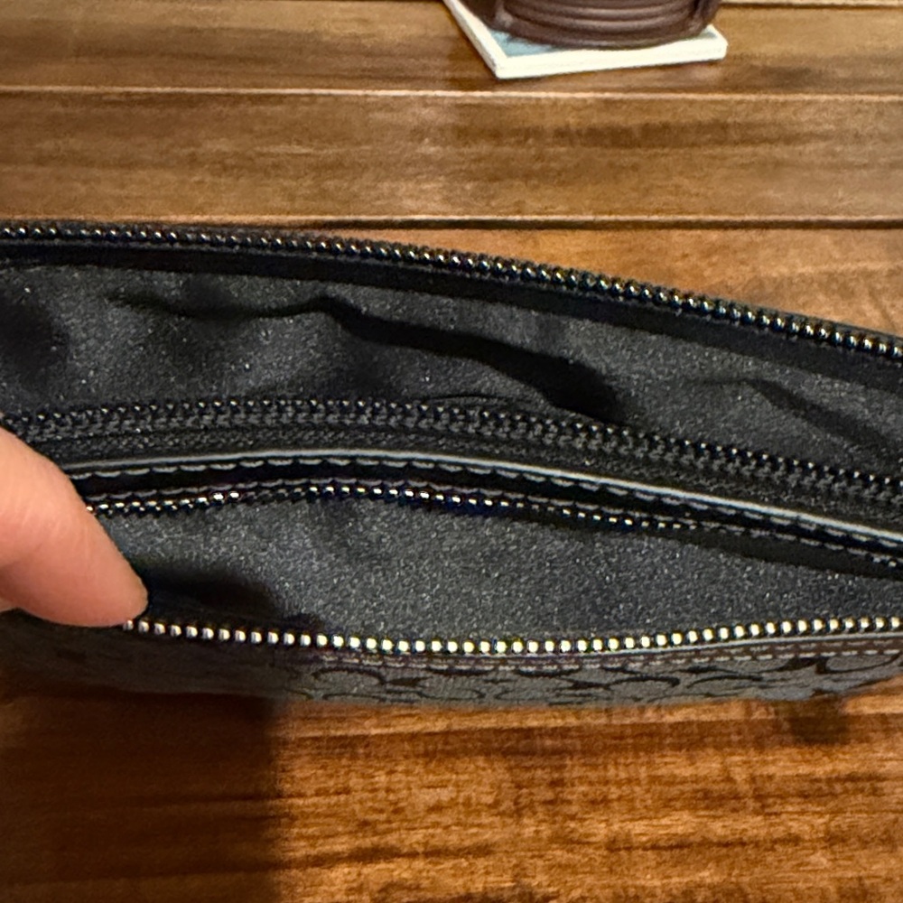 Coach Black Mini Bag with Signature Pattern - Picture 6 of 10